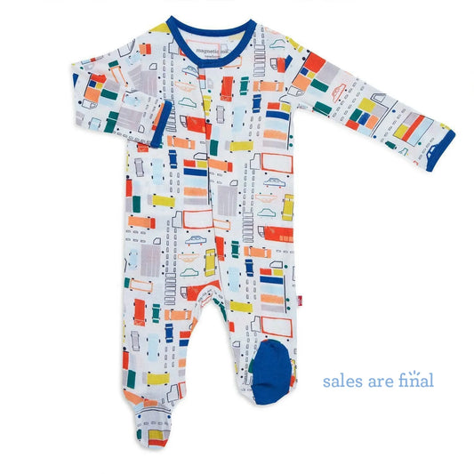 Magnetic Me - Traffic Jammies Modal Magnetic Footie