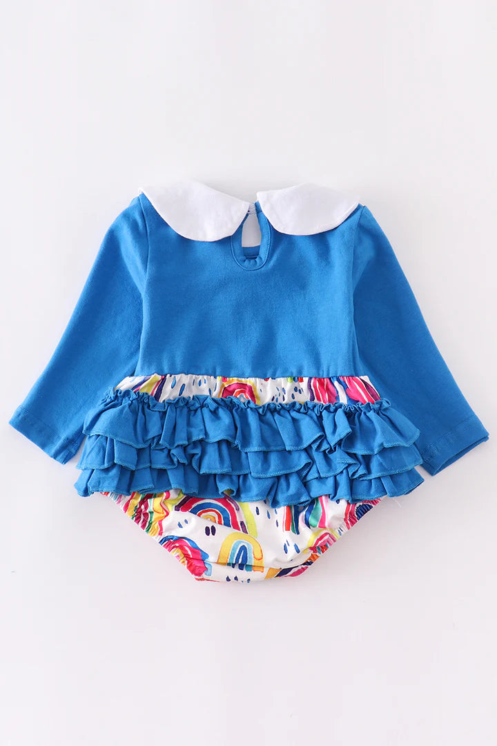 Blue Rainbow Ruffle Bubble